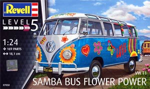 Revell 07050  1:24, VW T1 Samba Bus Flower Power (Фольксваген Т1 «Автобус Самба» в окраске «Сила цветов»)
