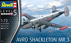 Revell 03873  1:72, Avro Shackleton MR.3 (Авро «Шеклтон» MR.Mk.3 Британский противолодочный самолёт)