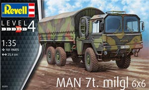 Revell 03291  1:35, MAN 7t. mil gl 6x6 truck (Ман 7-тонный полноприводный 6×6 армейский грузовик)