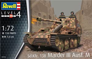 Revell 03316  1:72, Sd.Kfz.138 Marder III Ausf. M (Мардер III М Немецкая противотанковая самоходная артиллерийская установка, 2МВ)