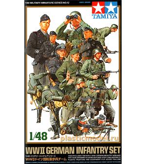 Tamiya 32512  1:48, German early WWII infantry set (Немецкая пехота раннего периода Второй Мировой войны)