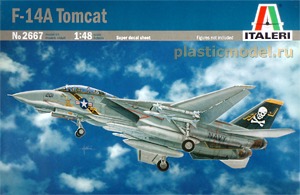 Italeri 2667  1:48, F-14A Tomcat (Грумман Ф-14А «Томкэт» двухместный реактивный истребитель-перехватчик с изменяемой геометрией крыла