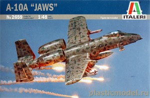 Italeri 2659  1:48, A-10A "JAWS" (Фэйрчайлд Рипаблик A-10 «Тандерболт» II программа JAWS Joint Attack Weapons Systems / Орудийные системы совместных атак)