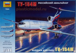 Звезда 7004  1:144, Tu-154M Russian airliner (Ту-154М российский авиалайнер)