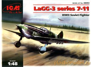 ICM 48093  1:48, LaGG-3 series 7-11 WWII Soviet Fighter (ЛаГГ-3 серии 7-11 Советский истребитель 2МВ)