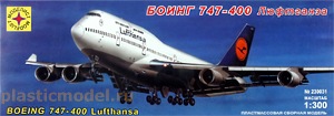 Моделист 230031  1:300, Boeing-747-400 Lufthansa (Боинг-747-400 «Люфтганза»)