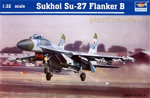 Trumpeter 02224  1:32, Sukhoi Su-27 Flanker B (Су-27 советский/российский многоцелевой истребитель)