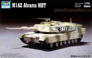 Trumpeter 07279  1:72, M1A2 Abrams Main Battle Tank (М1А2 «Абрамс» американский основной боевой танк)