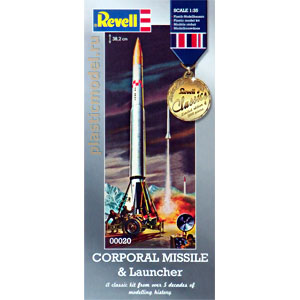 Revell 00020  1:35, Corporal Missle & Launcher (Американская управляемая ракета «Corporal»  класса «земля-земля» с ядерной боеголовкой и пусковая установка)