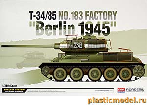 Academy 13295  1:35, T-34/85 No.183 Factory "Berlin 1945" (Т-34/85 производства завода 183 «Берлин 1945»)