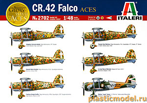Italeri 2702  1:48, CR.42 "Falco" Aces (Фиат CR.42 «Фалько»)