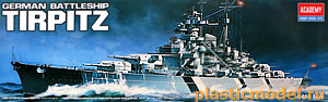 Academy 14211 1438 1:800, German Battleship "Tirpitz" («Тирпиц» Немецкий линкор)