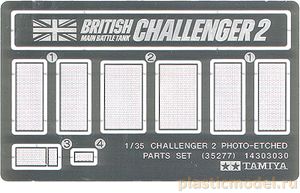 Tamiya 35277  1:35, Challenger 2 Photo Etched Grille Set (Фототравлёные решётки для танка «Челленджер 2»)