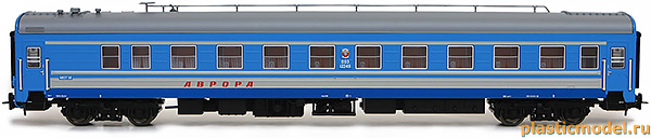 Eurotrain 0213 Набор вагонов ЦМВ СССР фирменного поезда «Аврора», принадлежность СЖД (SZhD), приписка ОкЖД, III-IV эпоха 